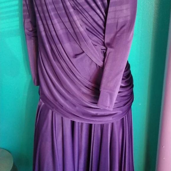 Vintage Formal Purple Evening Dress - Picture 2 of 9